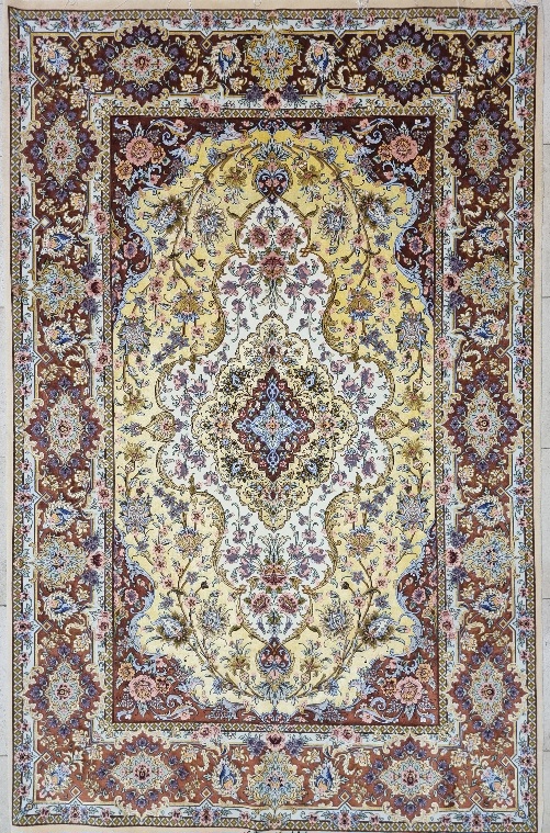 فرش دستباف  اصفهان  ۴متری آبی 