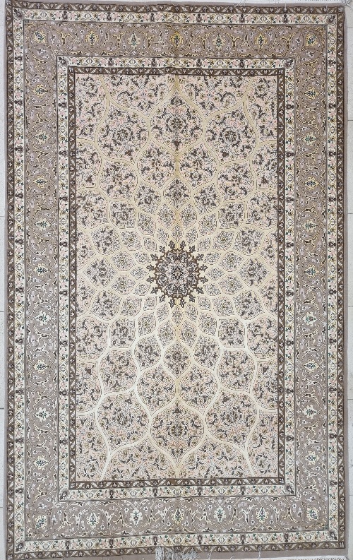 فرش دستباف  اصفهان  ۴متری ابی