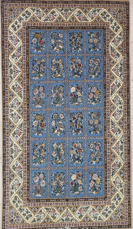 فرش  دستباف  اصفهان  ۴متری  ابی 