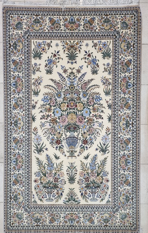 فرش دستباف اصفهان ۴متری ابی